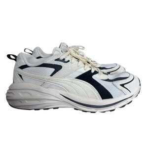 Puma Hypnotic LS Jogger Sneaker White/Tan/Black Womens Size 8 Sude